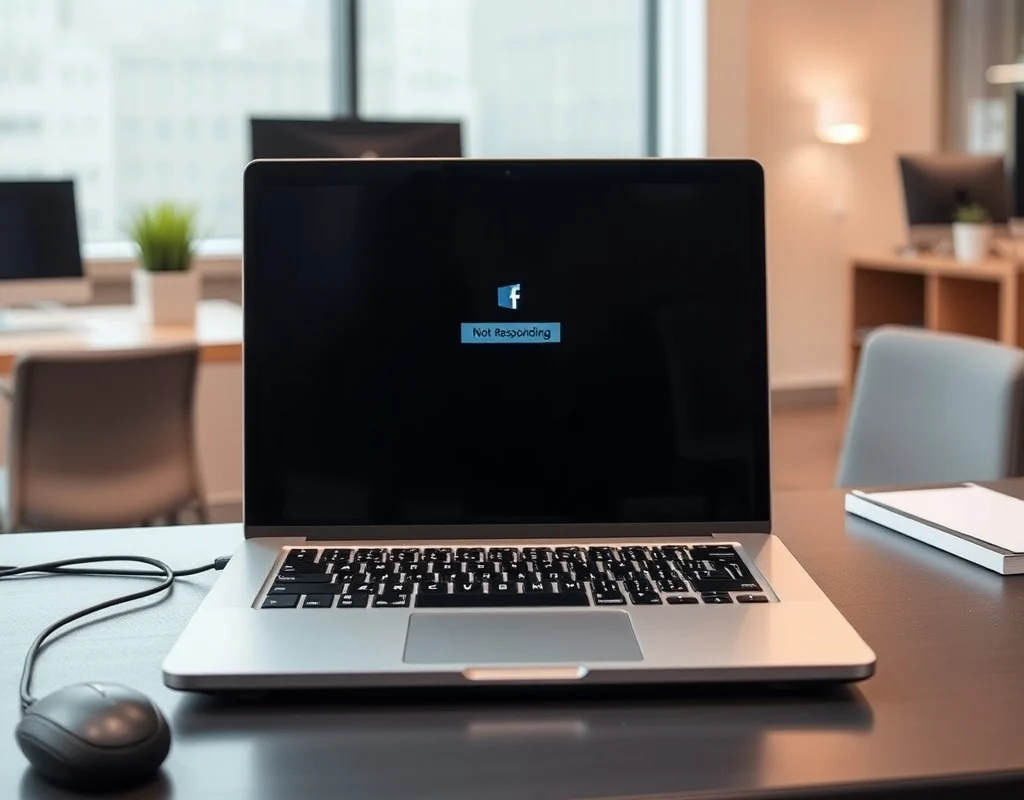 Laptop Windows 11 freeze dengan layar tidak responsif di lingkungan kerja kantor