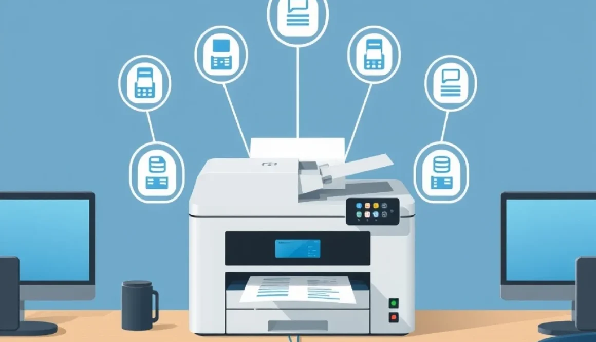 cara share printer di kantor kecil - Shared office printer setup with network connections