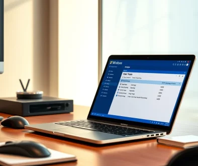 Tampilan layar laptop menunjukkan cara mengatasi disk usage 100 persen di Task Manager Windows