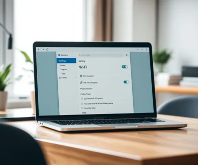 Layar laptop menampilkan pengaturan jaringan nirkabel untuk cara mengatasi Wi-Fi sering terputus sendiri di laptop
