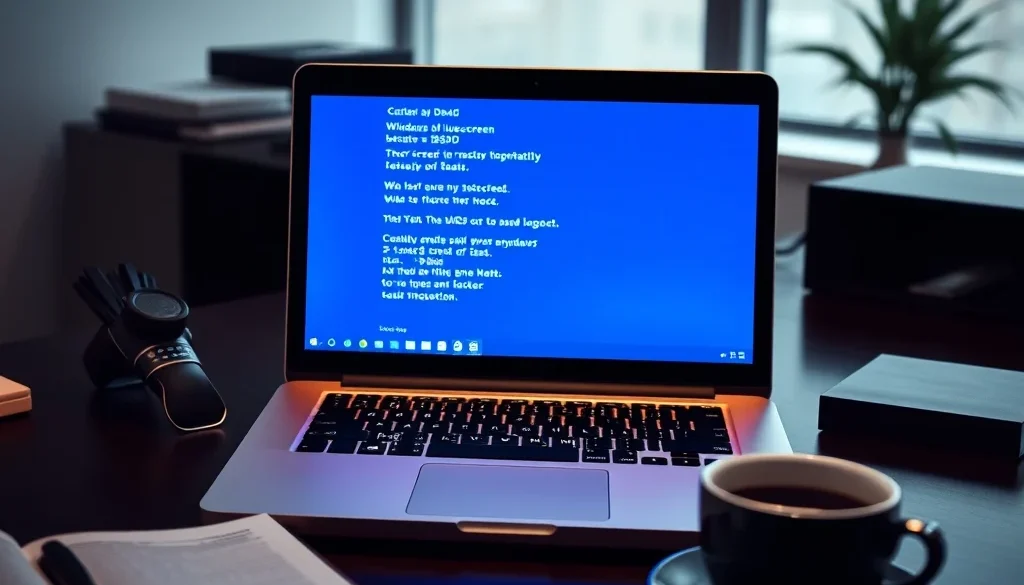 Layar laptop menampilkan error saat mempraktikkan cara mengatasi bluescreen Windows